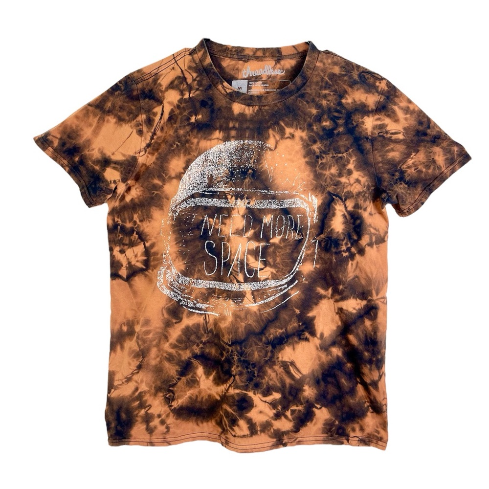 Trippy Tie-Dye T-shirt, Medium, 100% Cotton, Acid Wash, Upcycled, Astronaut